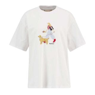 Barbour Lts0713 T Shirt Boxi Derwent Passeggio Golden Donna Casual Donna