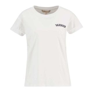 Barbour Lts0718 T Shirt Logo Ricamato Bede Donna Casual Donna