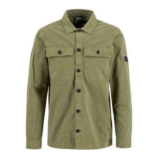 Barbour Mos0390 Giacca Overshirt In Cotone Lavato Arlo Giacconi Uomo