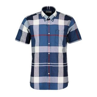 Barbour Msh5077 Camicia Manica Corta Douglas Lino Cotone Casual Uomo