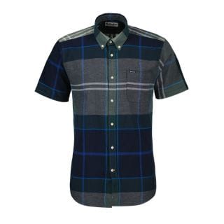 Barbour Msh5077 Camicia Manica Corta In Lino E Cotone Douglas Casual Uomo