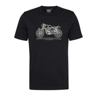 Barbour Mts1416 T Shirt Disegno Moto Casual Uomo