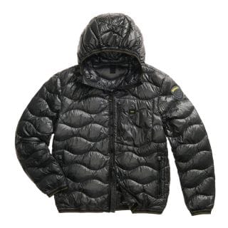 Blauer 25wbluc030746355 Piumino Con Cappuccio Ad Onde Wawe Giacconi Uomo