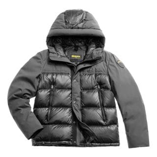 Blauer 25wbluc031436355 Piumino Con Cappuccio Bimateriale Brook Giacconi Uomo