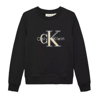 Calvin Klein Ckib0ib02585t Felpa Girocollo Logo Bambino Abbigliamento Bambino Junior