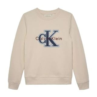 Calvin Klein Ckib0ib02585t Felpa Girocollo Logo Bambino Abbigliamento Bambino Junior