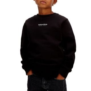 Calvin Klein Ib0ib02617 Felpa Giro Minimal Logo Bambino Abbigliamento Bambino Junior