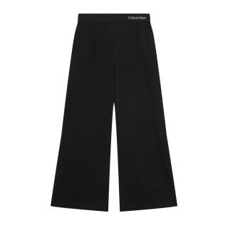 Calvin Klein Ig0ig3091 Pantalone Wide Lag Logo Tape Bambina Abbigliamento Bambino Junior