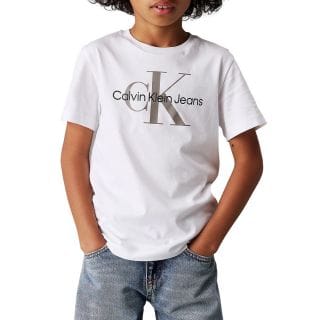 Calvin Klein Iu0iu00676 T Shirt Ck  Monogram Abbigliamento Bambino Junior