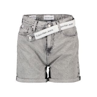 Calvin Klein J20j218503 Short In Denim Mom Con Cintura Logo Donna Casual Donna