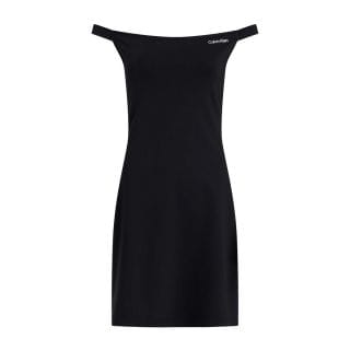 Calvin Klein J20j225541 Logo Milano Bardot Abitino Casual Donna