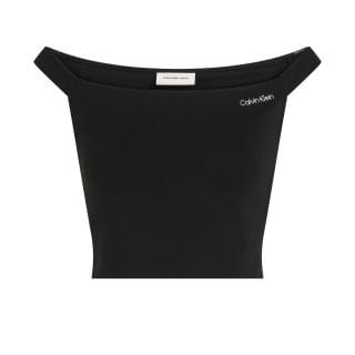 Calvin Klein J20j225542 Top Logo Bardot Donna Casual Donna