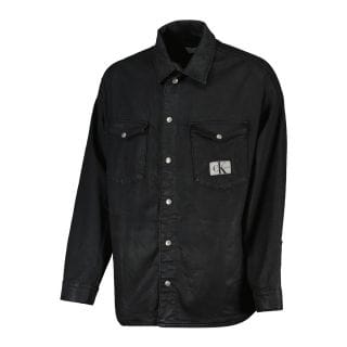 Calvin Klein J30j322384 Giacca Overshirt In Denim Cerata Giacconi Uomo