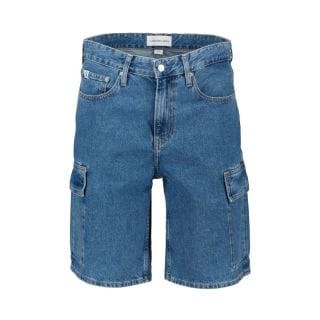 Calvin Klein J30j324877 Bermuda In Denim 90's Loose Cargo Casual Uomo