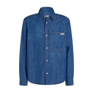 Calvin Klein J30j327509 Camicia In Denim Casual Uomo