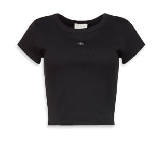 Calvin Klein Lv047c200g T Shirt Ss Woven Label Donna Casual Donna