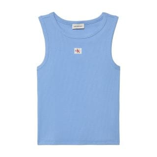 Calvin Klein Lv047c201g Canotta A Costine Badge Donna Casual Donna