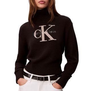 Calvin Klein Lv047d354g Maglia Dolcevita Chenille Donna Casual Donna