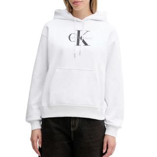 Calvin Klein Lv047e221g Felpa Cappuccio Mono Logo Donna Casual Donna