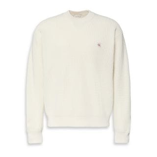 Calvin Klein Lv04rd313g Maglione Cotton Waffle Girocollo Casual Uomo