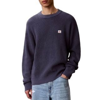 Calvin Klein Lv04rd313g Maglione Girocollo Waffle Casual Uomo