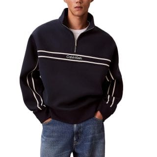 Calvin Klein Lv04re221g Felpa Mezza Zip Spacer Casual Uomo