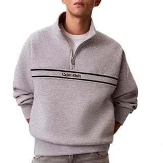 Calvin Klein Lv04re221g Felpa Mezza Zip Spacer Casual Uomo