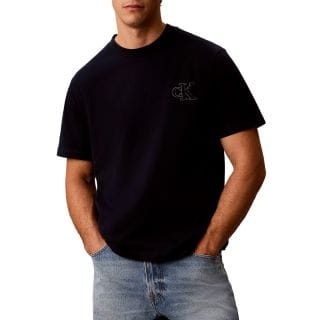 Calvin Klein Lv04rg220g T Shirt Monogram Puff Casual Uomo