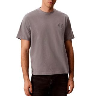 Calvin Klein Lv04rg220g T Shirt Monogram Puff Casual Uomo