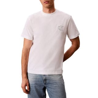 Calvin Klein Lv04rg220g T Shirt Monogram Puff Casual Uomo