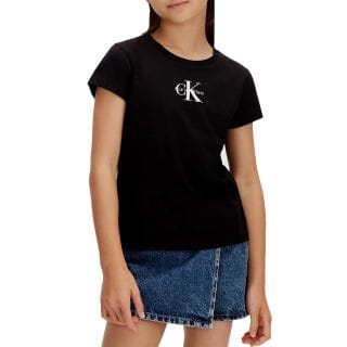 Calvin Klein Lv1cksja15g T Shirt Micro Monogram Bambina Abbigliamento Bambino Junior