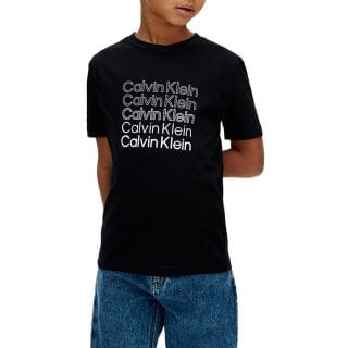 Calvin Klein Lvcksja10b T Shirt Stacked Logo Bambino Abbigliamento Bambino Junior