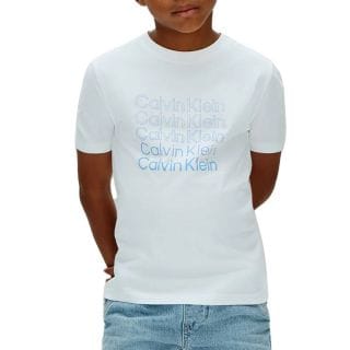 Calvin Klein Lvcksja10b T Shirt Stacked Logo Bambino Abbigliamento Bambino Junior