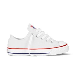Converse 3j256 Chuck Taylor All Star Ox Bianche Bambino Tutte Sneaker Junior