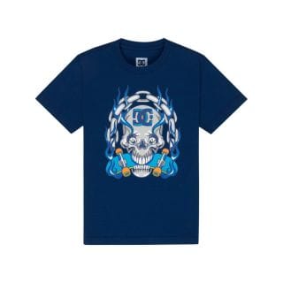 Dc Shoes Edbzt03455 T-shirt Burning Skull Bambino Abbigliamento Bambino Junior