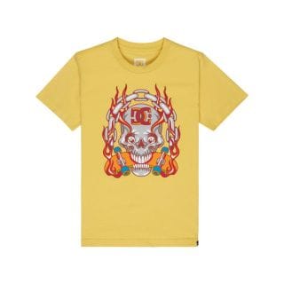 Dc Shoes Edbzt03455 T-shirt Burning Skull Bambino Abbigliamento Bambino Junior