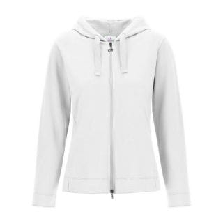 Deha A00552 Felpa Full Zip Cappuccio Taglio Vivo Donna Sport Style Donna