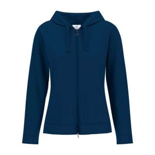 Deha A00552 Felpa Full Zip Cappuccio Taglio Vivo Donna Sport Style Donna