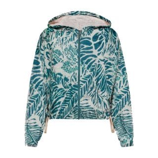 Deha D22420 Felpa Full Zip Con Cappuccio Fantasia Donna Sport Style Donna