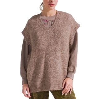 Deha D32152 Gilet Over Mix Alpaca Donna Casual Donna