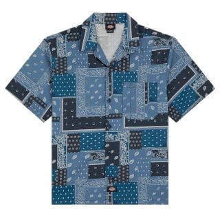 Dickies Dk0a889t0dn1 Camicia Mc Glandorf In Lyocel Relaxed Street Style Uomo