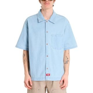 Dickies Dk0a88ph0fe1 Camicia Denim Boxi Fit Street Style Uomo