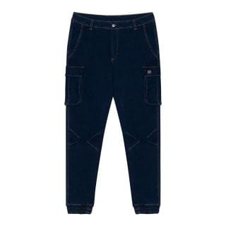 Dolly Noire Pa903 Pantalon Denim Cargo Street Style Uomo