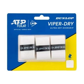 Dunlop 10365374 D Tac Viperdry Overgrip White 3pcs Accessori Tennis Uomo