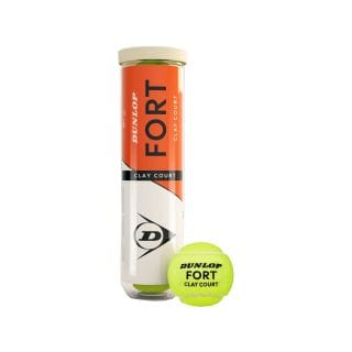 Dunlop 601613 Fort Clay Court Tubo 4 Palle Palline Tennis Uomo