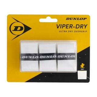 Dunlop 613256 D Tac Viperdry Overgrip White 3pcs Accessori Tennis Uomo