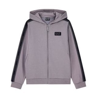 Ea7 Emporio Armani 7b000373 Felpa Fz C/capp Logo Series Tape Bambino Abbigliamento Bambino Uomo