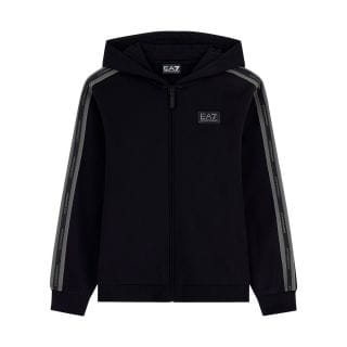 Ea7 Emporio Armani 7b000373 Felpa Fz C/capp Logo Series Tape Bambino Abbigliamento Bambino Uomo