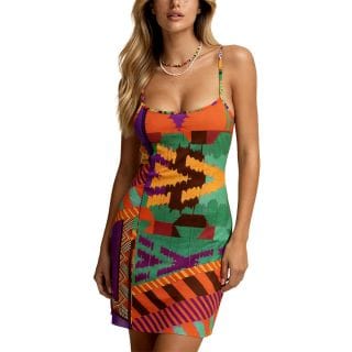 Effek Fk26sw3202 Abito Corto Spallina Taglio Vivo Donna Mare Donna