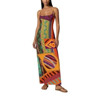 Effek Fk26sw3302 Abito Lungo Spallina Taglio Vivo Donna Mare Donna